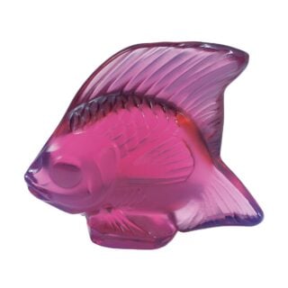 Lalique Fish Sculpture Fuchsia