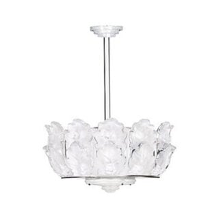 Lalique Chêne Chandelier Clear Crystal & Chrome Finish | Kneen & Co