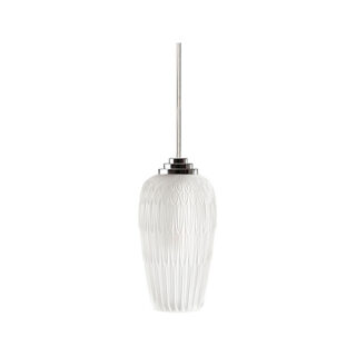 Lalique Plumes Ceiling Lamp No. 1 Clear Crystal & Chrome Finish | Kneen & Co