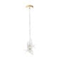 Lalique 2 Swallows Ceiling Lamp Clear Crystal & Gilded Finish | Kneen & Co