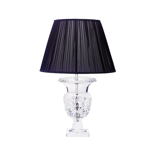 Lalique Versailles Lamp Clear Crystal & Chrome Finish | Kneen & Co