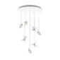 Lalique 14 Swallows Chandelier Clear Crystal & Satin Gilded | Kneen & Co