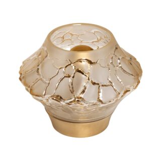Lalique Caldera Wall Sconce Gold Luster Crystal & Satin Gilded Finish | Kneen & Co