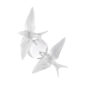 Lalique 2 Swallows Wall Sconce Clear Crystal & Chrome Finish | Kneen & Co