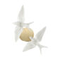 Lalique 2 Swallows Wall Sconce Clear Crystal & Satin Gilded Finish | Kneen & Co