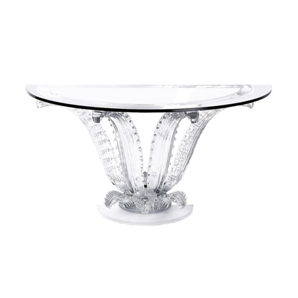 LALIQUE-Tables-1005600-CACTUS-CONSOLE-CLEAR-WITHOUT-TOP-1200x1200-100KB Lalique Cactus Half-Moon Console Table Clear Crystal | Kneen & Co