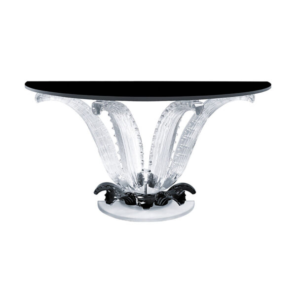 Lalique Cactus Half-Moon Console Table Black Crystal | Kneen & Co