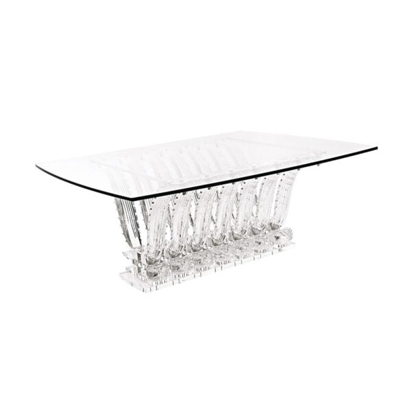 Lalique Cactus Rectangular Table Clear Crystal | Kneen & Co