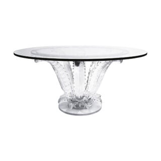Lalique Cactus Round Table Clear Crystal | Kneen & Co