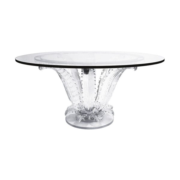 Lalique Cactus Round Table Clear Crystal | Kneen & Co
