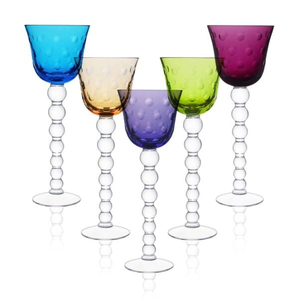 SAINTLOUIS-Bubbles-ColoredHocks-ParentSet-1200x1200-100KB Saint-Louis Crystal Bubbles Colored Hocks | Kneen & Co