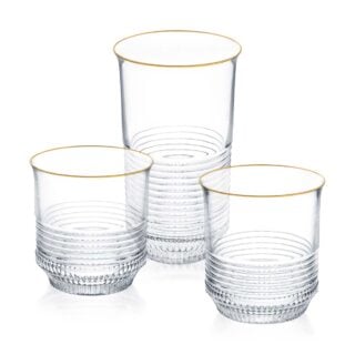 Saint-Louis Crystal Cadence Gold Rim Barware | Kneen & Co