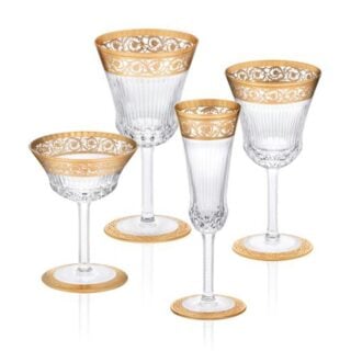 Saint-Louis Crystal Thistle Gold Stemware | Kneen & Co
