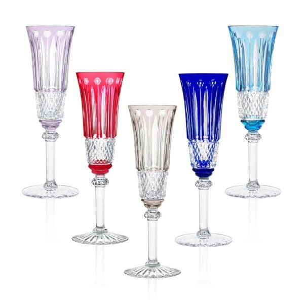 SAINTLOUIS-Tommy-ColoredChampgnFlutes-ParentSet-1200x1200-100KB Saint-Louis Crystal Tommy Colored Champagne Flutes | Kneen & Co