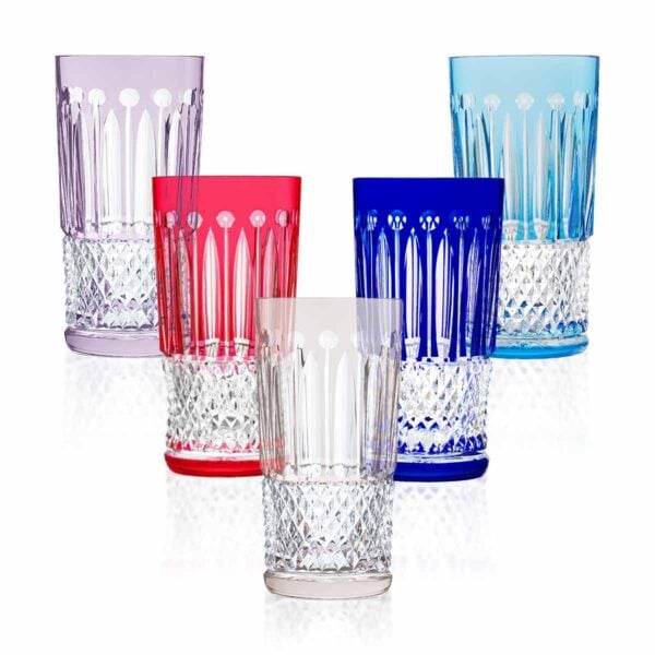 SAINTLOUIS-Tommy-ColoredHighballs-ParentSet-1200x1200-100KB Saint-Louis Crystal Tommy Colored Highballs | Kneen & Co