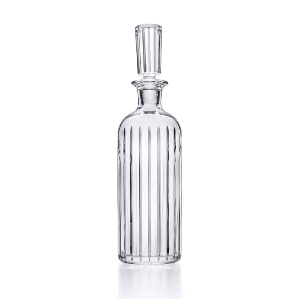 BACCARAT-1703341-White-Background-1200x1200-100KB Baccarat Harmonie Round Whiskey Decanter handcrafted in clear French crystal with signature vertical cuts, a cylindrical silhouette, and a precision-cut stopper | Kneen & Co