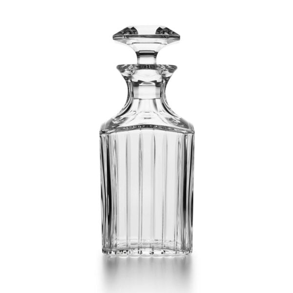 BACCARAT-1704365-White-Background-1200x1200-100KB Baccarat Harmonie Whiskey Decanter handcrafted in clear French crystal with signature fluting, a square silhouette, and a precision-cut stopper | Kneen & Co