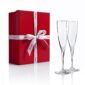 Baccarat Dom Pérignon Flutes, Set of 2, presented in the signature Baccarat red gift box, featuring handcrafted French crystal champagne flutes for elegant gifting and celebrations | Kneen & Co