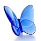Baccarat Lucky Butterfly Blue handcrafted in blue French crystal, featuring delicately sculpted wings designed by Evelyne Julienne | Kneen & Co