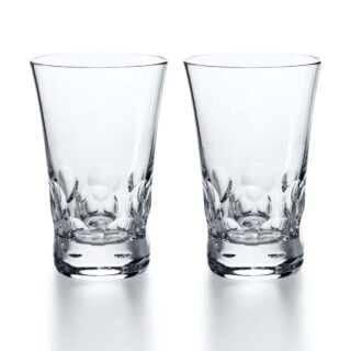 Baccarat Béluga Highballs, Set of 2, in clear handcrafted crystal with the collection's signature sculpted base designed by Savinel & Rozé | Kneen & Co