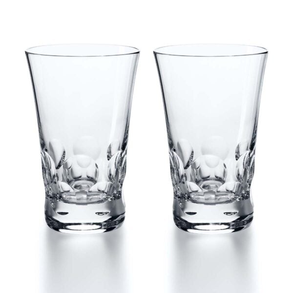 BACCARAT-2104389-White-Background-1200x1200-100KB Baccarat Béluga Highballs, Set of 2, in clear handcrafted crystal with the collection's signature sculpted base designed by Savinel & Rozé | Kneen & Co