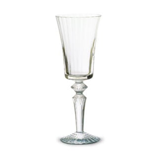 Baccarat Mille Nuits Tall Glass XL handcrafted in clear French crystal with delicate vertical cuts, a signature diamond-cut stem detail, and an elegant water glass silhouette | Kneen & Co