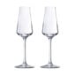 Château Baccarat Champagne Flutes, Set of 2, handcrafted from clear Baccarat crystal with a tall bowl and tapered silhouette | Kneen & Co