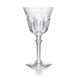 Baccarat Harcourt Eve Glass XL handcrafted in clear French crystal with a tall wine glass silhouette and the collection's signature hexagonal foot | Kneen & Co