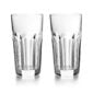 Set of two Baccarat Harcourt 1841 crystal highballs featuring flat-cut facets and the collection's signature hexagonal base | Kneen & Co