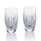 Set of two Baccarat Masséna crystal highballs featuring the collection's signature deep bevel cuts and faceted silhouette | Kneen & Co