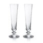 Baccarat Mille Nuits crystal champagne flutes, set of 2, featuring signature diamond-cut crystal stems and elongated bowls | Kneen & Co