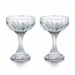 Baccarat Masséna crystal champagne coupes, set of 2, featuring signature deep bevel cuts and sculptural crystal bowls | Kneen & Co