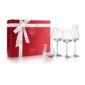 Baccarat Château Baccarat Dégustation Glasses Set featuring four handcrafted crystal tasting glasses presented in Baccarat's signature red gift box | Kneen & Co