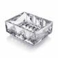 Baccarat Louxor crystal catch-all featuring geometric cuts and an architectural design for organizing everyday essentials | Kneen & Co