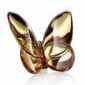 Baccarat Lucky Butterfly Gold crystal sculpture with graceful wings and a radiant gold finish | Kneen & Co