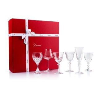 BACCARAT-2812727-White-Background-2-1200×1200-100KB Baccarat Wine Therapy Glasses, set of 6 with signature red gift box featuring crystal wine glasses from the Harcourt Eve, Diamant Eve, Château Baccarat, Masséna, Vega, and Mille Nuits collections | Kneen & Co