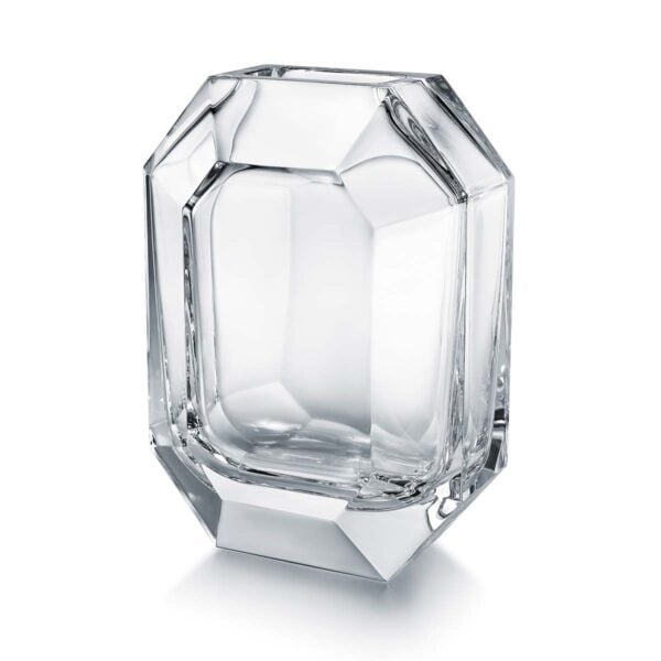 Baccarat Octogone crystal vase featuring an octagonal silhouette inspired by Baccarat's signature chandelier tassel | Kneen & Co