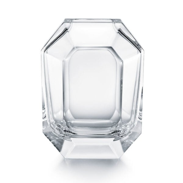 Baccarat Octogone crystal vase featuring an octagonal silhouette inspired by Baccarat's signature chandelier tassel | Kneen & Co