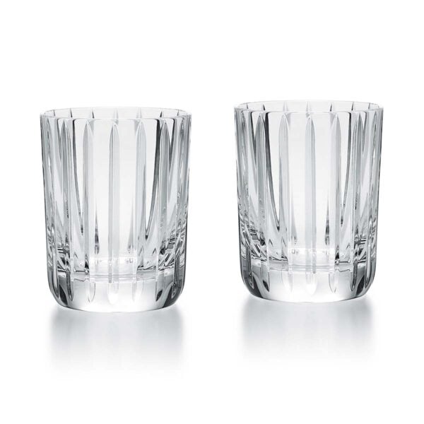BACCARAT-2813210-White-Background-1-1200x1200-100KB Shop Baccarat Harmonie Shot Glasses, Set of 2 at Kneen & Co. Modern crystal spirit glasses with the collection's signature vertical cuts | Kneen & Co