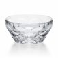 Baccarat Swing Bowl Small featuring a faceted crystal design with geometric cuts that reflect light beautifully | Kneen & Co