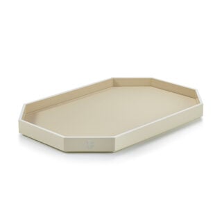 Baccarat Large Octogone Tray in Ivory