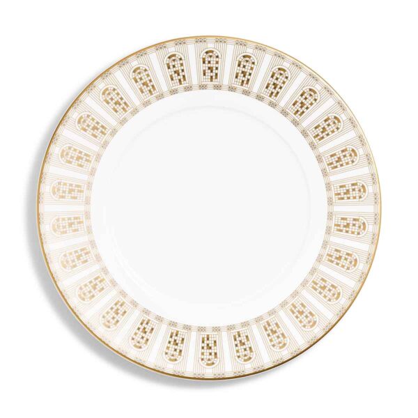 Baccarat Arcadia Gold & Platinum Dessert Plates, Set of 2 | Kneen & Co