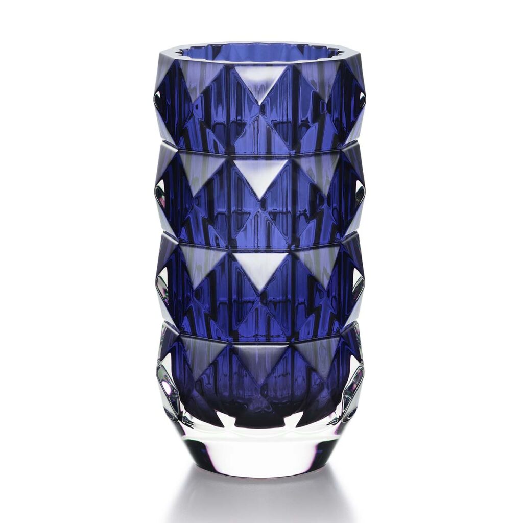 Baccarat Louxor Round Vase Small Midnight - Kneen & Co