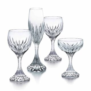 Shop Baccarat Masséna Stemware at Kneen & Co. Discover crystal champagne flutes, wine glasses, and goblets with the collection's signature deep bevel cuts | Kneen & Co
