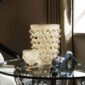 Elegant interior setting featuring the Lalique Mossi XXL Vase and Lalique Zeila Panther Large Sculpture Black | Kneen & Co