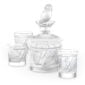 Lalique Owl Collection featuring handcrafted crystal decanter and tumblers with sculpted owl motifs | Kneen & Co | Kneen & Co