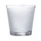Lalique Wingen Tumbler handcrafted in satin-finished clear crystal with geometric vertical lines | Kneen & Co