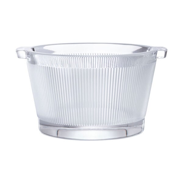 LALIQUE-Wingen-10688500-Seau-a-Glace-HD-1-1200x1200-100KB Lalique Wingen Ice Bucket handcrafted in satin-finished clear crystal with geometric vertical lines | Kneen & Co