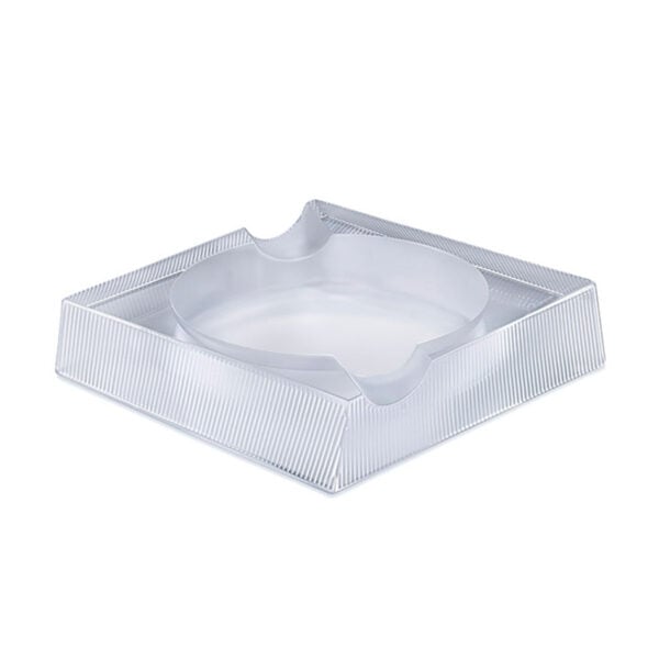 LALIQUE-Wingen-10719100-Ashtray-1200x1200-100KB Lalique Wingen Ashtray handcrafted in satin-finished clear crystal with geometric vertical lines | Kneen & Co