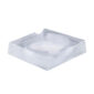 Lalique Wingen Ashtray handcrafted in satin-finished clear crystal with geometric vertical lines | Kneen & Co
